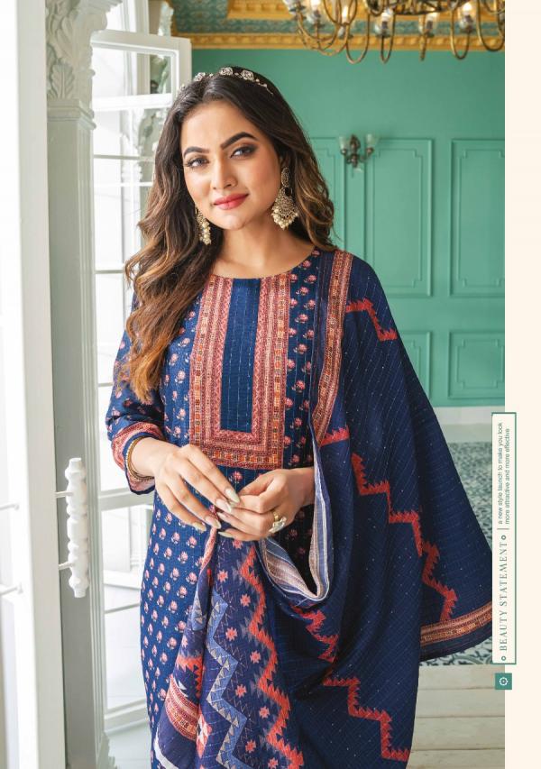 Wanna Zaheen Chanderi Sequence Designer Readymade Suit